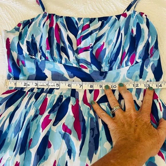 Sincerely Jules Flowy Abstract‎ Print Maxi Dress Spaghetti Strap Size medium - Picture 8 of 8